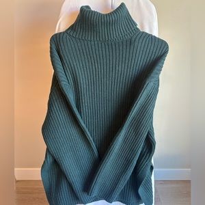 Emerald Green Rib Knit Sweater